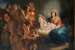 Tableau de la Nativité, église Sainte Madeleine, Strasbourg, Bas-Rhin, France